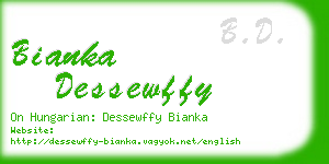 bianka dessewffy business card